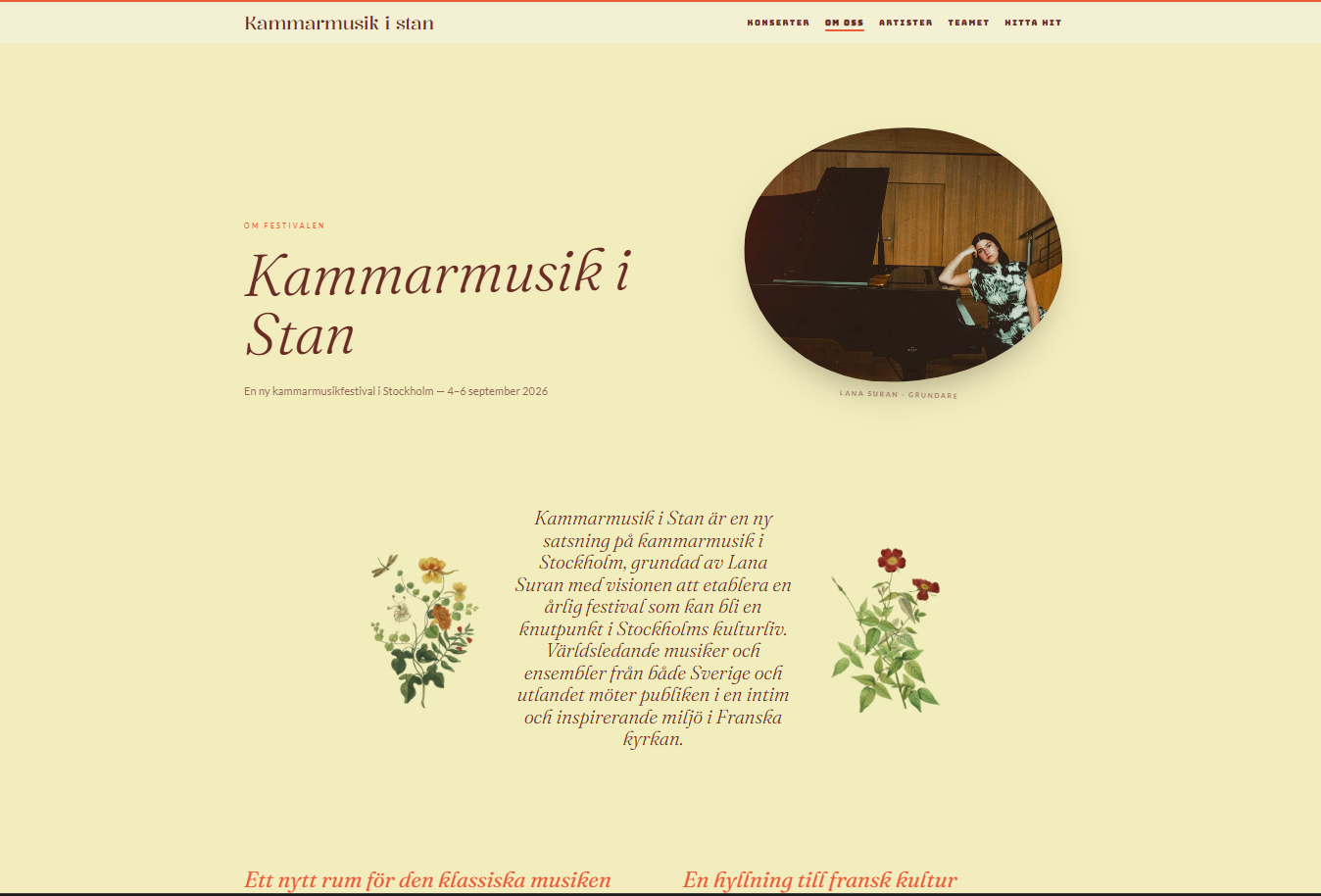 Kammarmusik i stan website